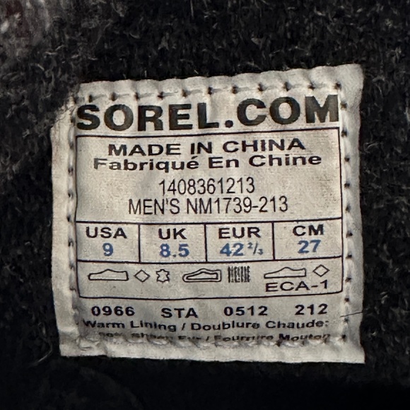 SOREL | Men's Kitchener Frost Winter Boot Sz 9 - Picture 7 of 9